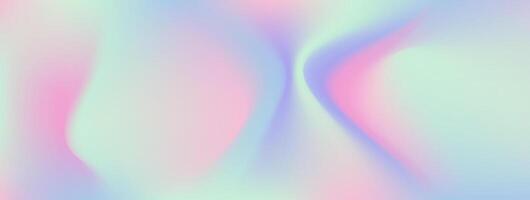 Trendy Minimalistic Fluid Blurred Gradient Background. Hologram Texture abstraction purple blue and green. Pop Spectrum Template. Shiny Surface. Graphic Foil. For Poster, Music Festival, Club. . vector