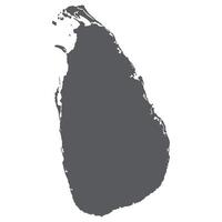 Sri Lanka map. Map of Sri Lanka in grey color vector