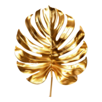 Gold Palm Leaf on Transparent Background png
