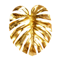 Gold Palm Leaf on Transparent Background png