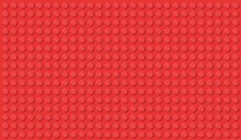 Red Plastic Toy Baseplate Background With Grid of Circular Studs, Wide Banner 16x9 Backdrop vector