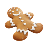 Gingerbread Christmas Cookie on Transparent Background png