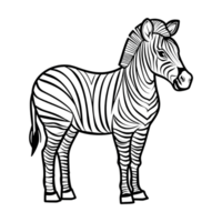 Zebra Sketch Art on Transparent Background png