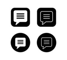 Message or Chat icon illustration. Communication sign vector