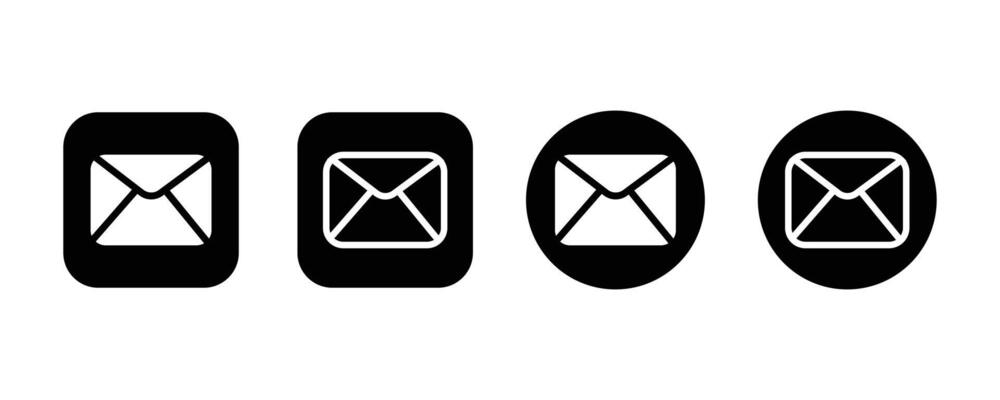 Email icon set illustration. Mail sign