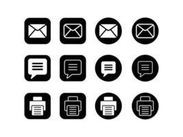 Message or Send icon illustration. Communication Sign vector