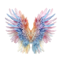 Pastel Color Angel Wings on Transparent Background png