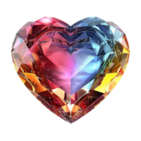 Heart Made with Gem Stones on Transparent Background png