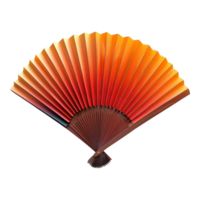 Chinese Hand Fan Crafted with Paper on Transparent Background png