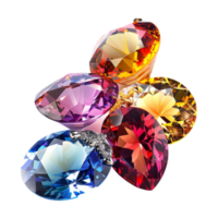 Different Kind of Gem Stones on Transparent Background png