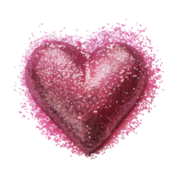 Pink Glitters Heart on Transparent Background png