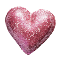 Pink Glitters Heart on Transparent Background png