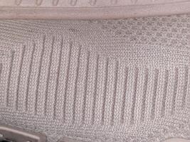 close up of a knitted fabric photo