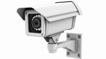 CCTV camera on white background photo