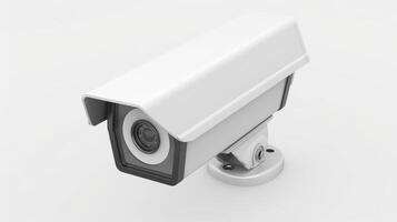 CCTV camera on white background photo