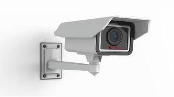 CCTV camera on white background photo