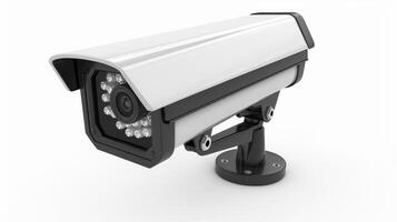 CCTV camera on white background photo
