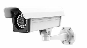 CCTV camera on white background photo
