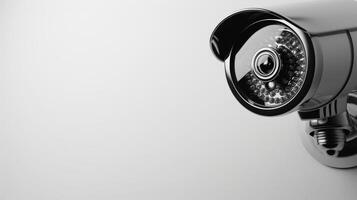 CCTV camera on white background photo