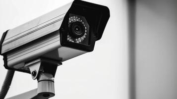 CCTV camera on white background photo