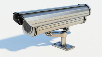 CCTV camera on white background photo