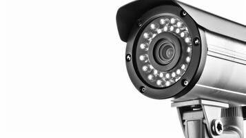 CCTV camera on white background photo