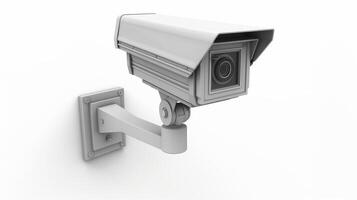 CCTV camera on white background photo