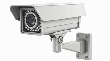 CCTV camera on white background photo