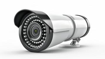 CCTV camera on white background photo