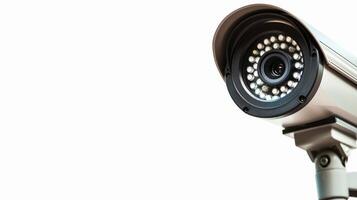 CCTV camera on white background photo