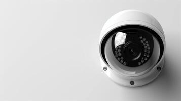 CCTV camera on white background photo