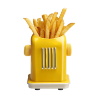 Fries Making Machine and Fries in It on Transparent Background png