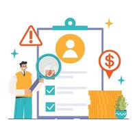 Insurance. Idea of security and protection of life and property. vector