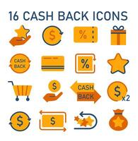 Loyalty program icons set. Rewards, offers, cashback and card points. vector