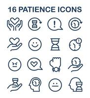 Patience web banner or landing page. Calm person finding vector