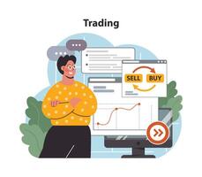 DeFi, decentralized finance. Smart distributed ledger vector