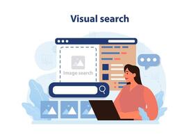 Visual search engine. Ai, self-learning computing system processing data vector