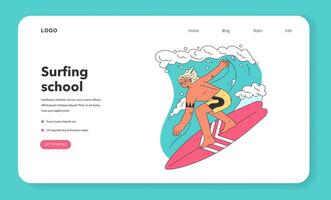 Character in a swimsuit spending time on the beach. vector