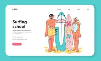 Character in a swimsuit spending time on the beach. vector