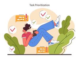 Task prioritization. Effective and competent office worker time vector