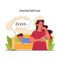 Positive parenting. Nurturing of your child's responsibility. Kid learning vector