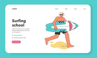 Character in a swimsuit spending time on the beach. vector