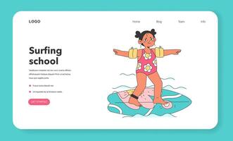 Character in a swimsuit spending time on the beach. vector