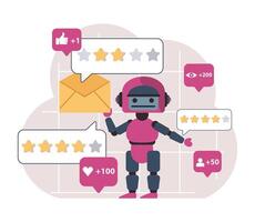 Customer feedback. Consumer reviews public exchange. Sharing vector