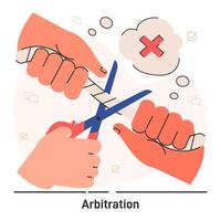 Conflict management. Character with conflict resolution skill. Person vector