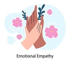Empathy. Deep understanding of emotions, sympathy and compassion vector