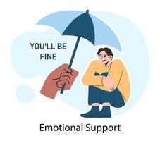 Empathy. Deep understanding of emotions, sympathy and compassion vector