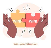 Conflict management. Character with conflict resolution skill. Person vector