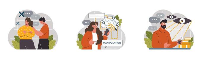 Manipulation. Psychological control method. Domination exploitation vector