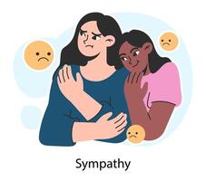 Empathy. Deep understanding of emotions, sympathy and compassion vector